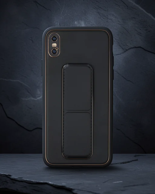 Apple İphone Xs Max Kılıf Coco Deri Standlı Kapak - Siyah