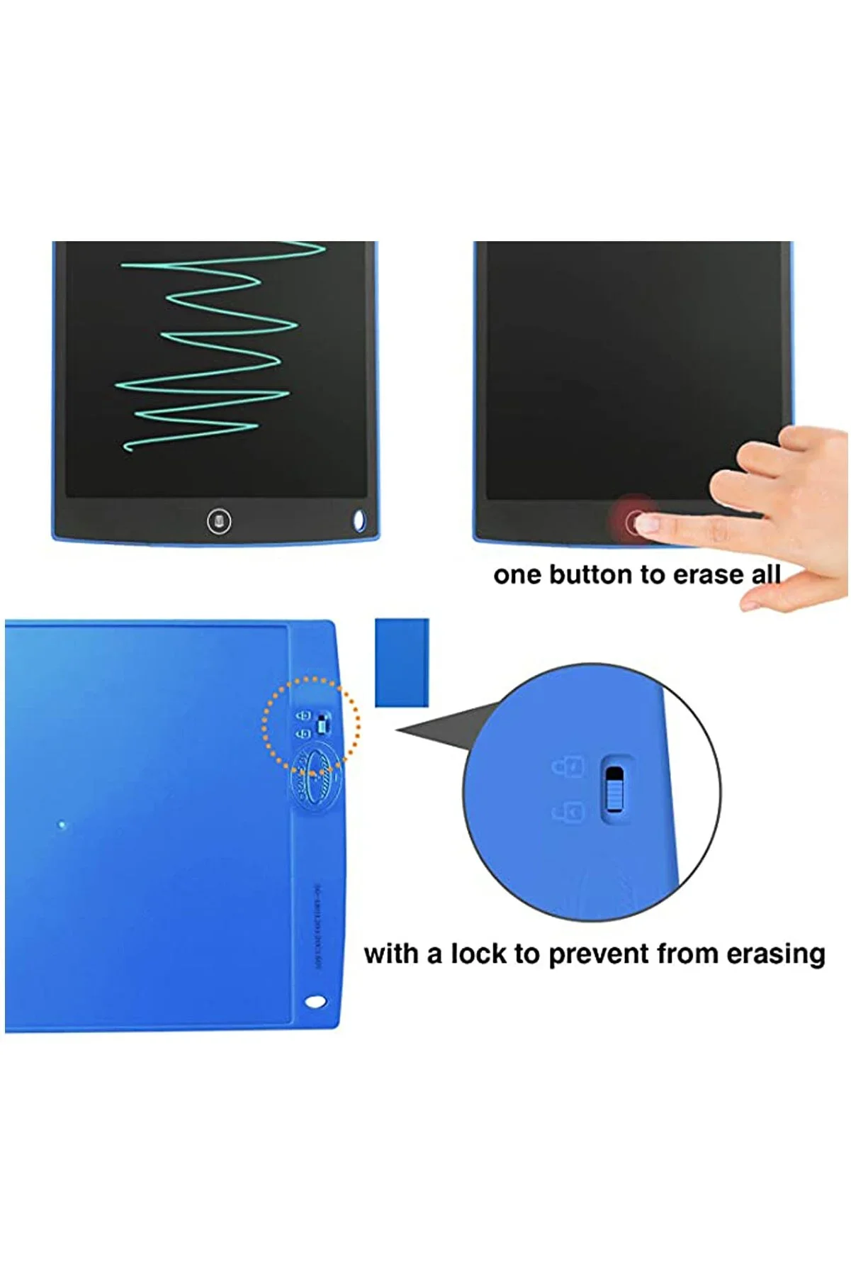 Vothoon 12 Inc Writing Lcd Grafik Dijital Kalemli Çizim Tableti Yazı Tahta Not Yazma Eğitim Tableti görsel 2