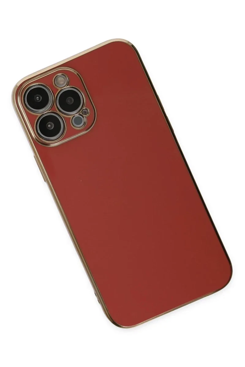 Apple iPhone 15 Pro Max Kılıf Volet Silikon - Kırmızı görsel 2