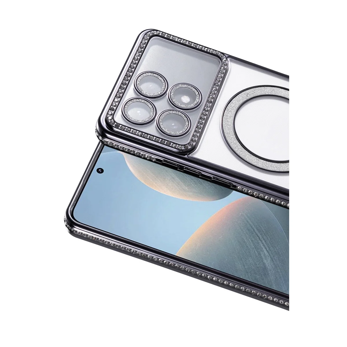 Xiao Poco X6 Pro Joke Simli Magneticsafe Kılıf - Siyah görsel 2