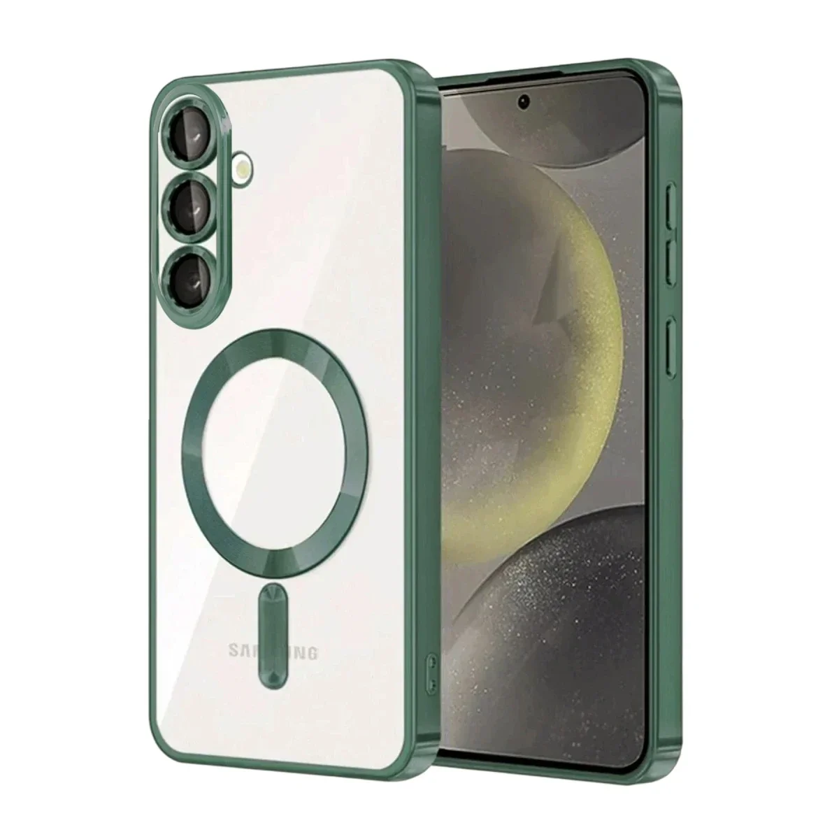 Samsung Galaxy A37 5G Kross Magneticsafe Kapak - Koyu Yeşil