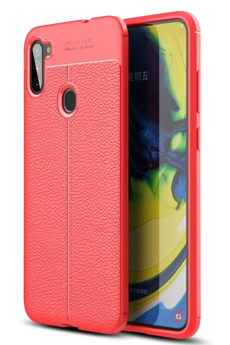 Samsung Galaxy A11 Kılıf Auto Focus Kapak - Kırmızı