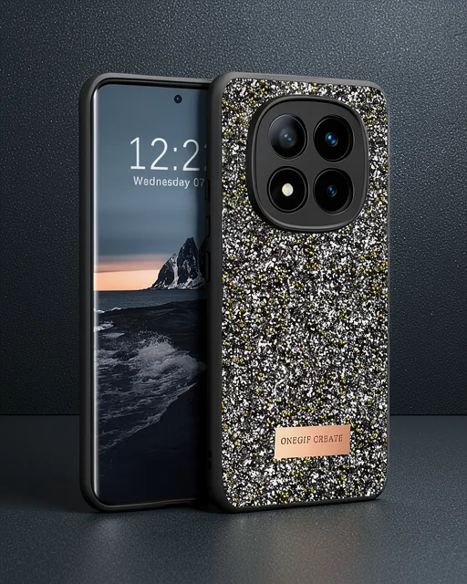 Onegif Xiaomi Redmi Note 14 Pro 4g Bright Simli Kapak - Gümüş