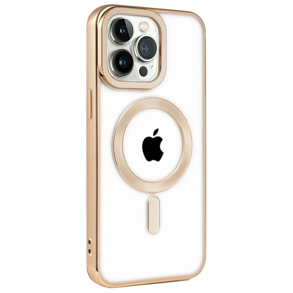 Apple iPhone 14 Pro Kılıf Kronos Magsafe Kapak - Gold görsel 2