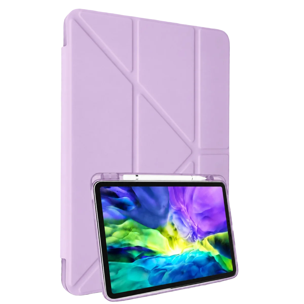 Apple iPad 2025 10.9 10.Nesil (A16) Kılıf Kalemlikli Mars Tablet Kılıfı - Lila