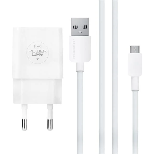 Powerway X-171 cro USB 2.1 Amper Şarj Aleti-Kablo görsel 4