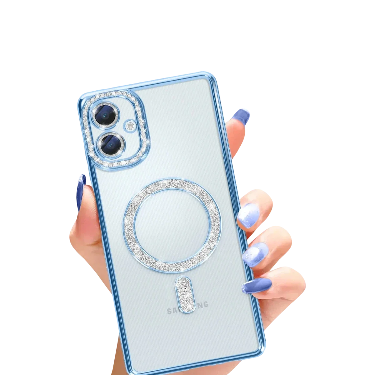 Samsung Galaxy A06 Joke Simli Magneticsafe Kılıf - Mavi görsel 2