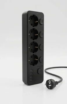 Akım Korumalı 4’lü Priz 2xUSB 2xType-C Çıkış Yüksek Gerilim Koruma Priz Çoğaltıcı görsel 5
