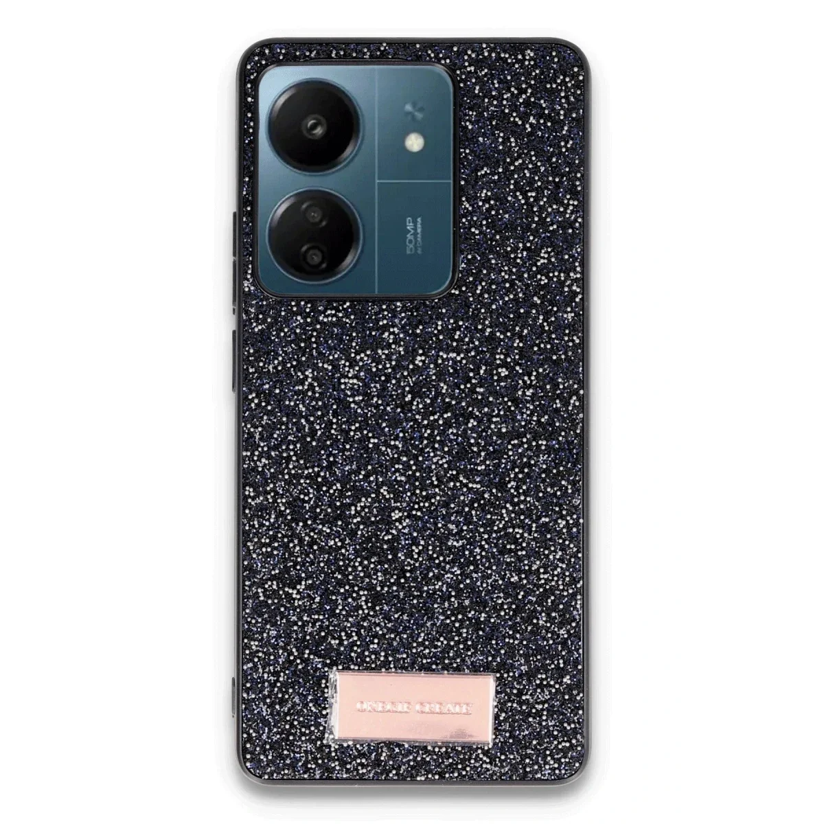 Onegif Xiaomi Redmi 13C Bright Simli Kapak - Siyah