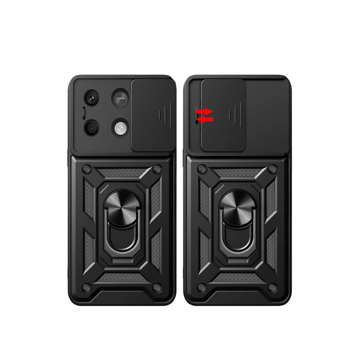 Xiao Poco X6 Pro Kılıf Pars Lens Yüzüklü Silikon - Yeşil görsel 3