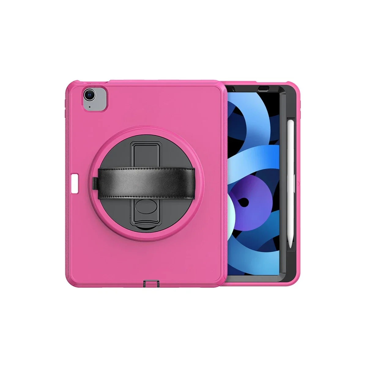 Apple iPad 2025 10.9 10.Nesil (A16) Kılıf Hand Strap Tablet Kılıfı - Pembe görsel 3