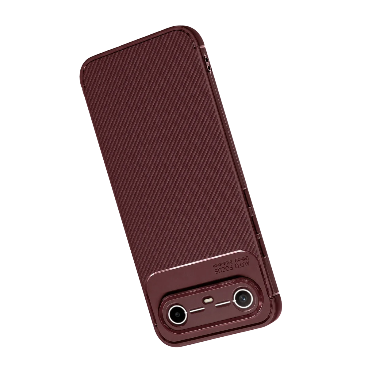 Tecno Spark Slim 5g Auto Focus Karbon Kapak - Bordo görsel 4
