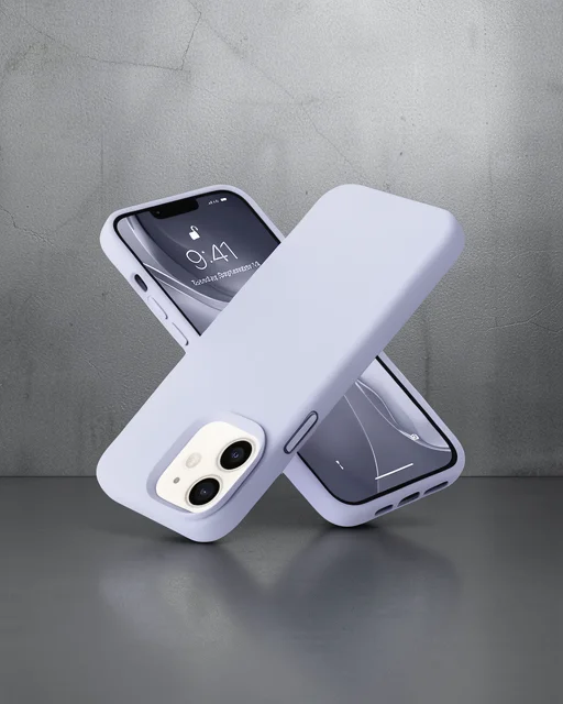 Apple İphone 12 Kılıf Nano İçi Kadife Silikon - Lila