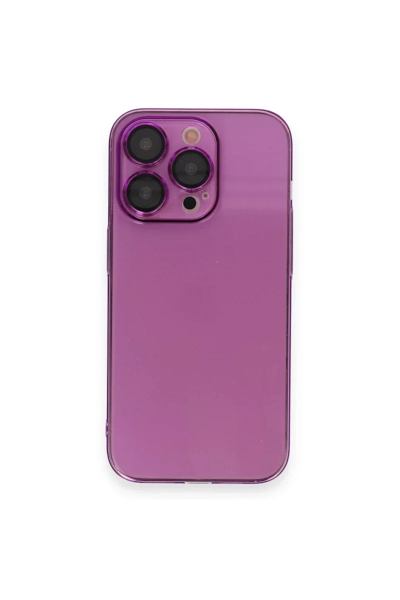 Apple iPhone 13 Pro Max Kılıf Armada Lensli Kapak - Mor görsel 2