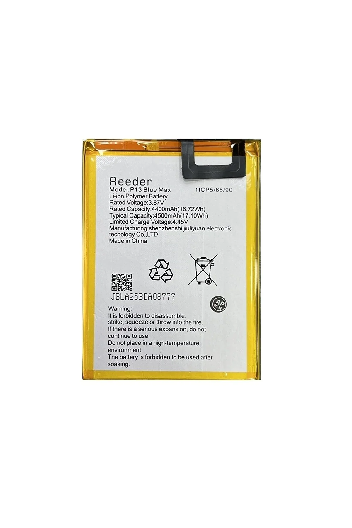 Reeder P13 Blue Max Uyumlu Batarya Pil görsel 3