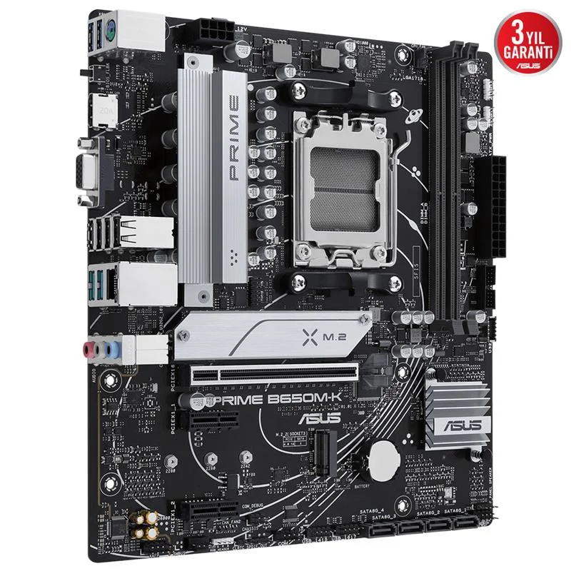 Prıme B650M-K DDR5 6400MHZ 1XVGA 1XHDMI 2XM.2 Usb 3.2 Matx AM5 ( AM5 9000/8000/7000 Serileri İle Uyumlu) görsel 3