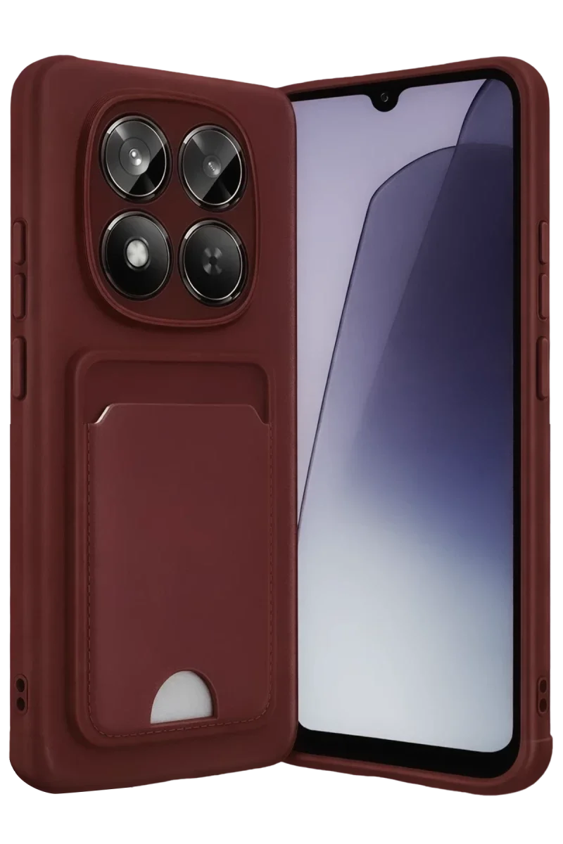 Xiao Red Note 15 Pro 5G Kelvin Kartvizitli Silikon - Bordo