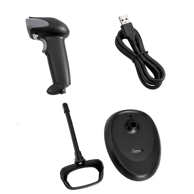 Tiwox VS-333 1D Lazer Kablolu USB Barkod Okuyucu + Stand görsel 2