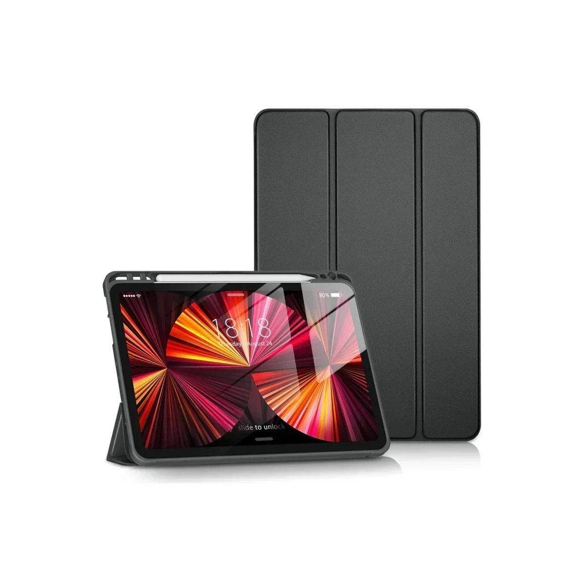 Apple iPad Pro 11 (2024) Kılıf Tablet Smart Kılıf - Siyah görsel 2