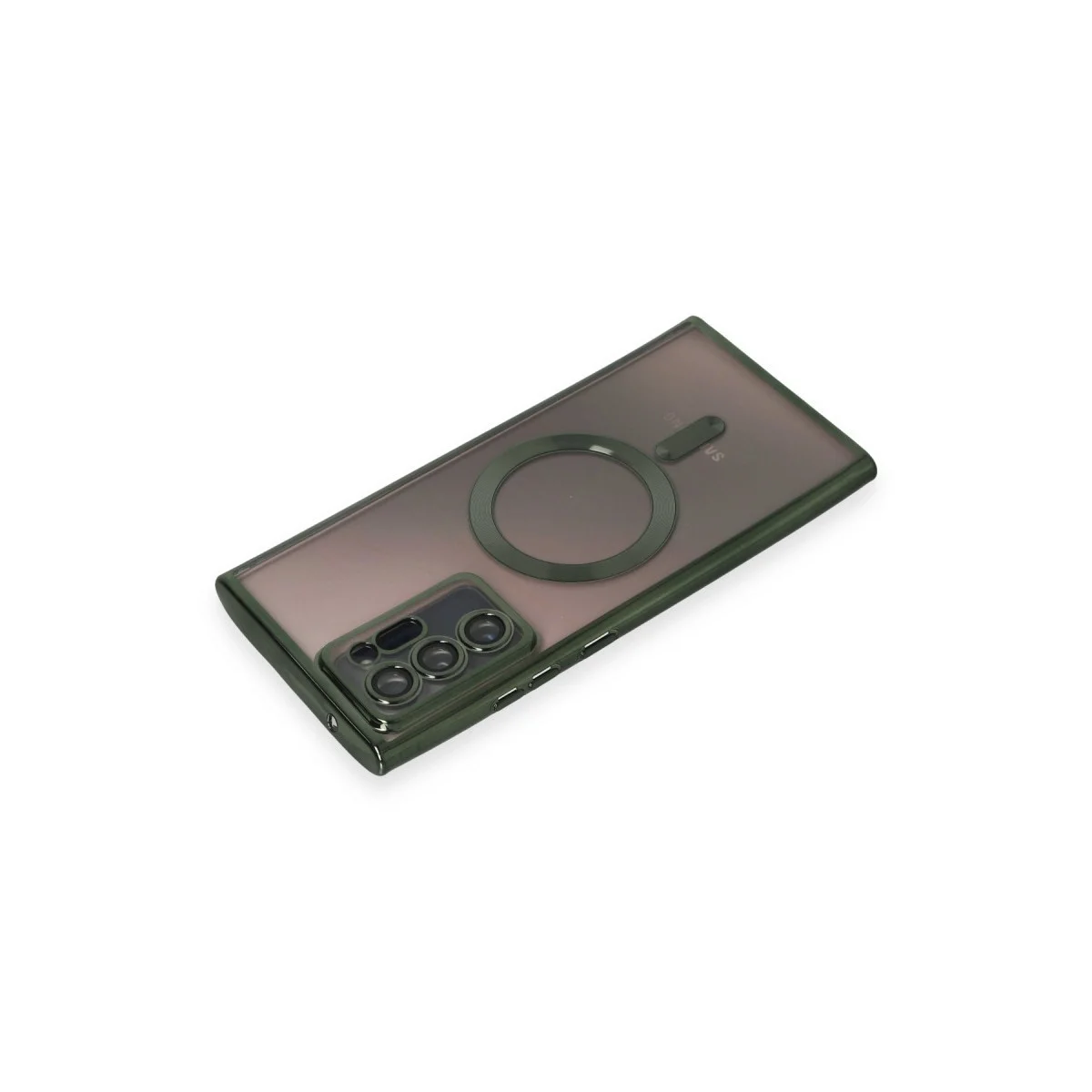 Samsung Galaxy Note 20 Ultra Kılıf Kross Magneticsafe Kapak - Koyu Yeşil görsel 3