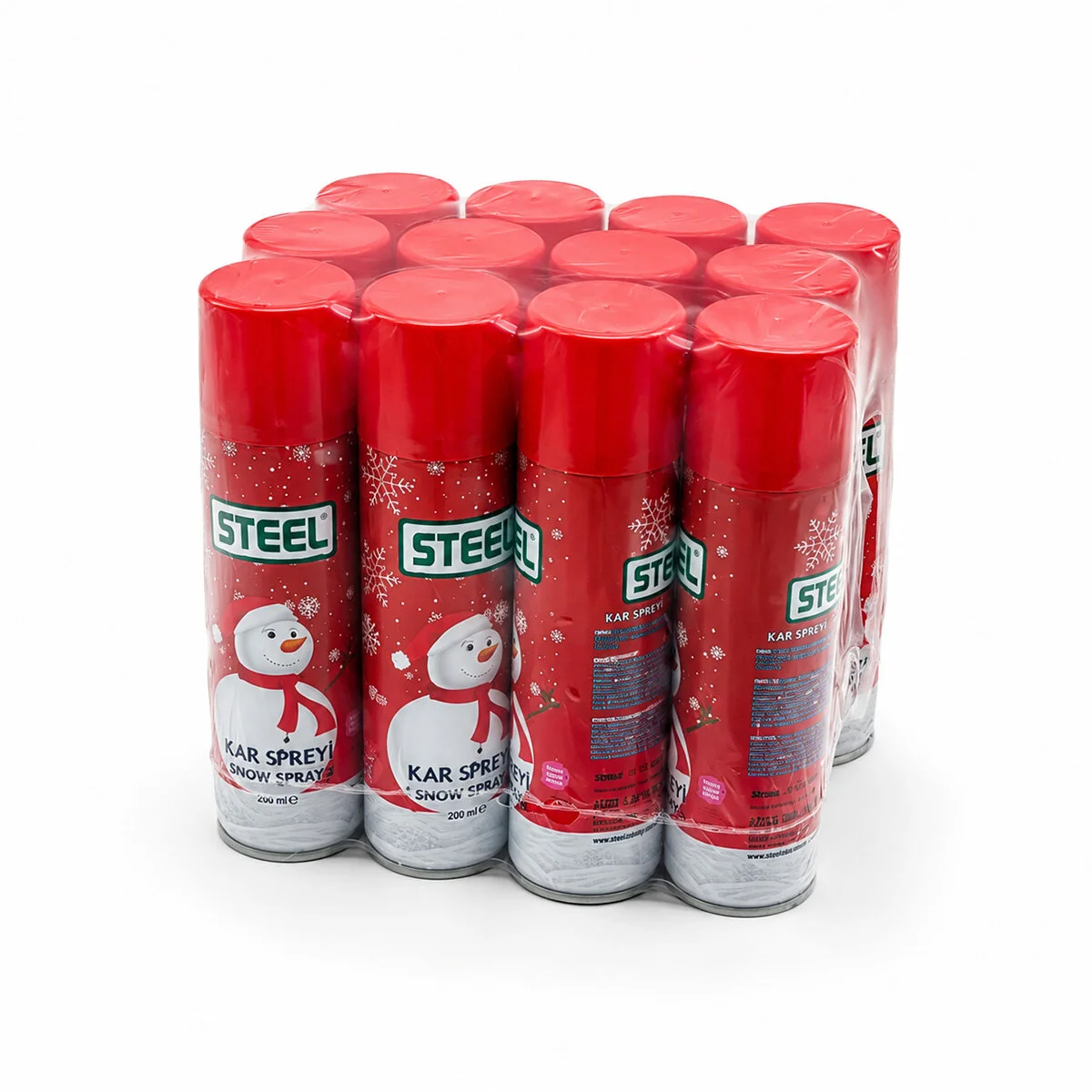 12 Adet Steel Max Kar Spreyi 200ML görsel 3