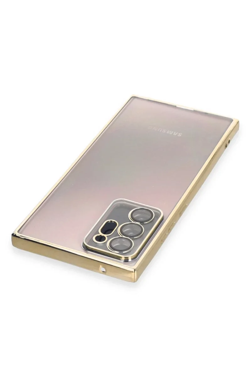 Samsung Galaxy Note 20 Ultra Kılıf Razer Lensli Silikon - Gold görsel 3