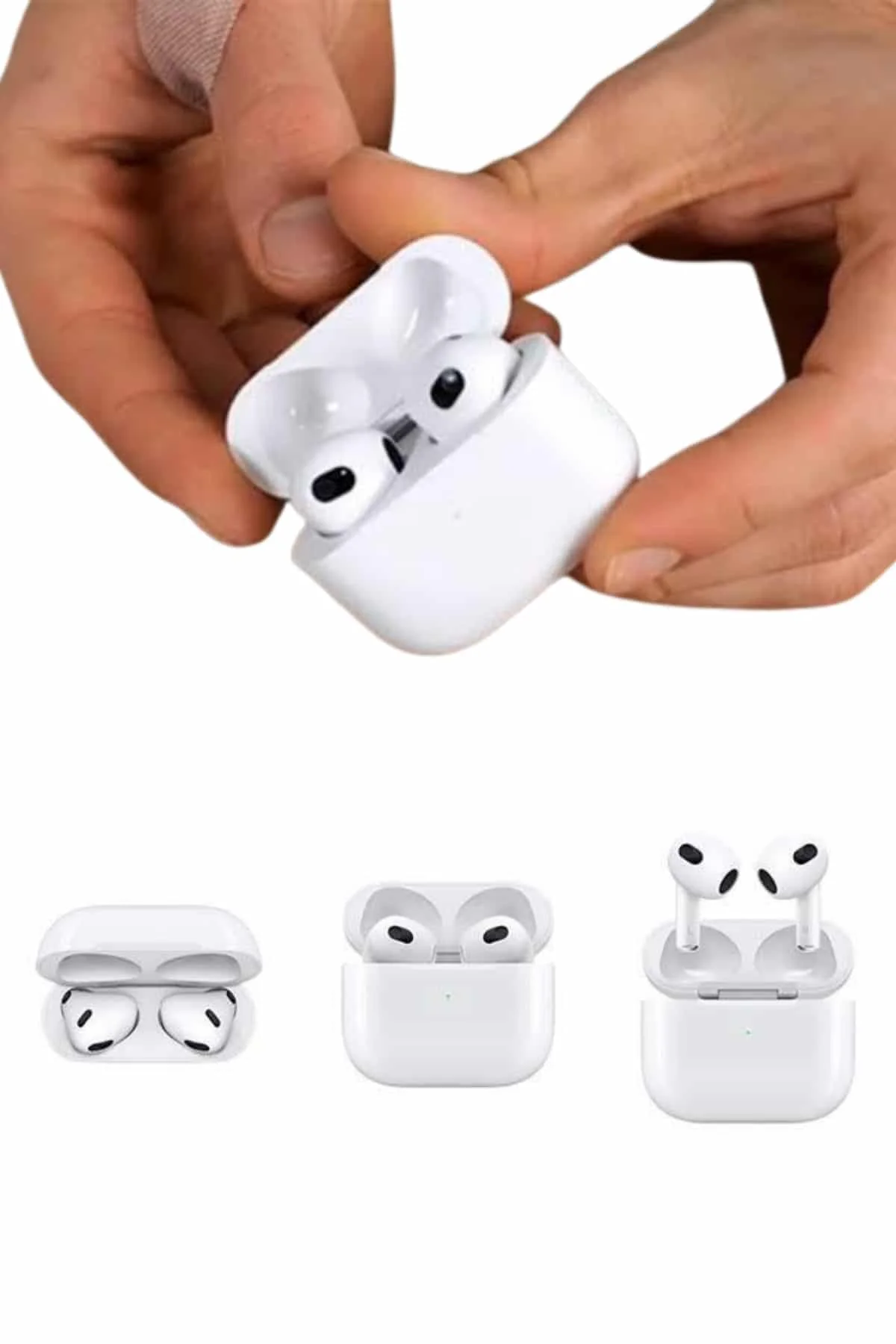 3.Nesil İOS Android Uyumlu Bluetooth 5.0 Beyaz Çağrı Cevaplama Yeni Nesil görsel 3