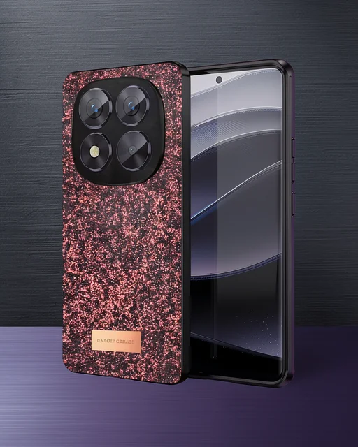 Onegif Xiaomi Redmi Note 14 Pro 5g Bright Simli Kapak - Derin Mor