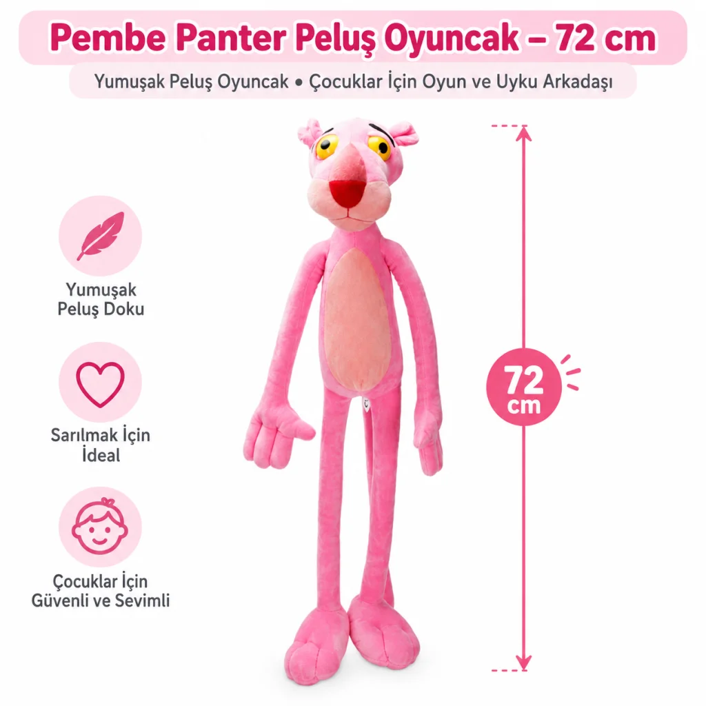 1003101 Peluş Ayakta 72CM Pınkp (adet Fiyatıdır)