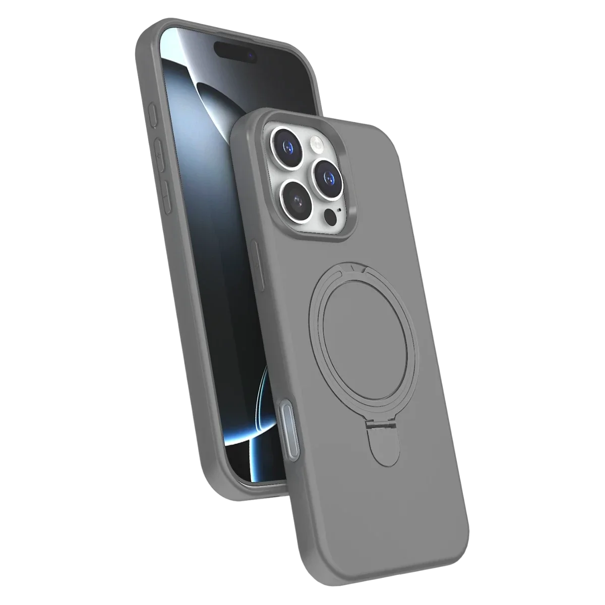 Apple iPhone 16 Pro Regal Magsafe Standlı Kapak - Titan Gri