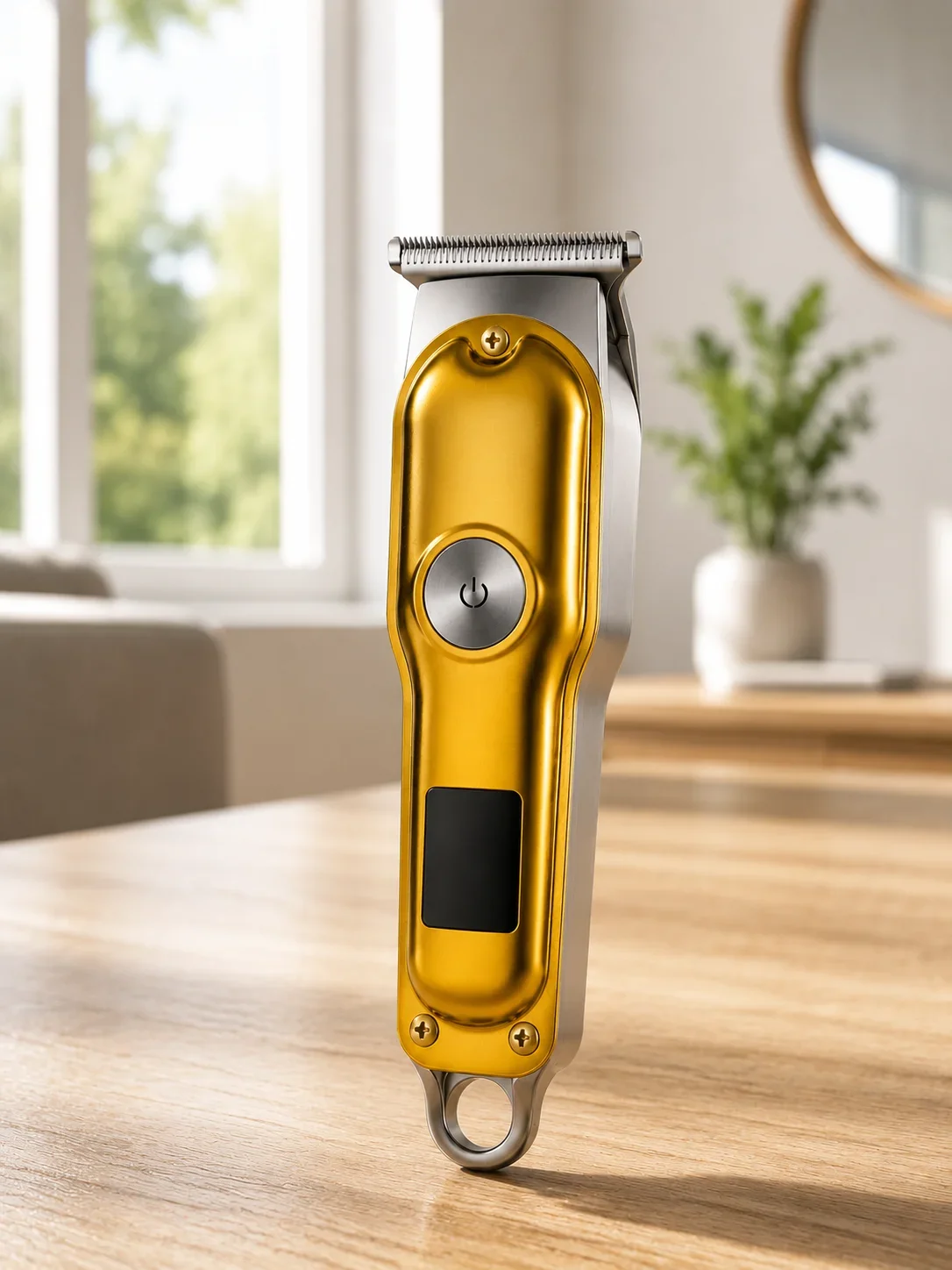 Şarjlı Saç Sakal Kesme Makinesi 1 2 3 mm Taraklı T Tipi Bıçaklı Kablolu ve Kablosuz Kullanım görsel 4