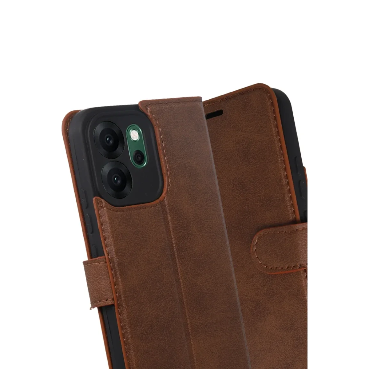 Oppo Reno 14F Trend S Plus Kapaklı Kılıf - Taba görsel 3