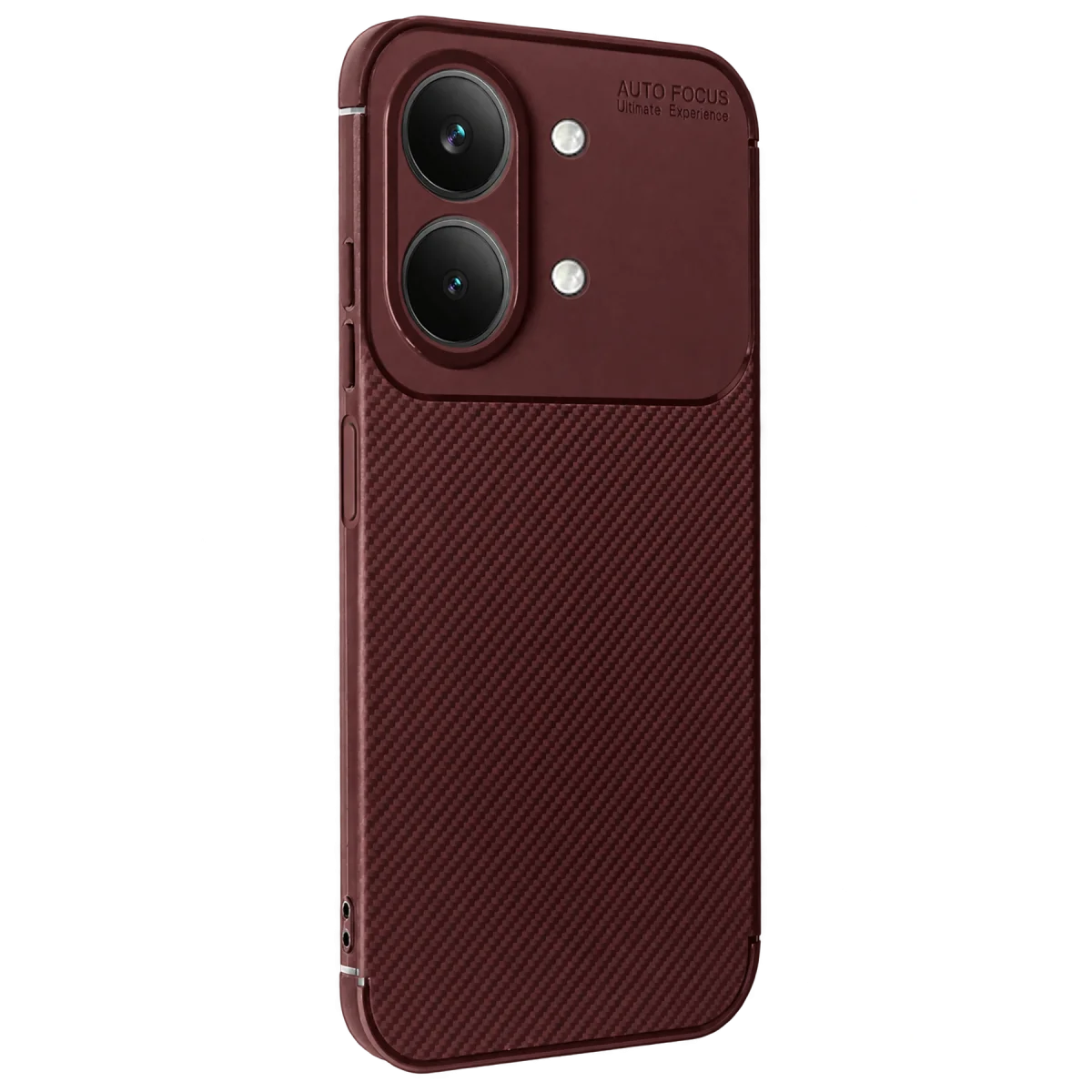 Vivo Y05 Auto Focus Karbon Kapak - Bordo