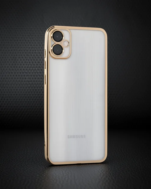 Samsung Galaxy A05 Kılıf Razer Lensli Silikon - Gold