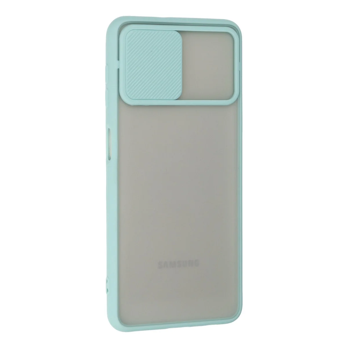 Samsung Galaxy A22 Kılıf Palm Buzlu Kamera Sürgülü Silikon - Turkuaz görsel 2
