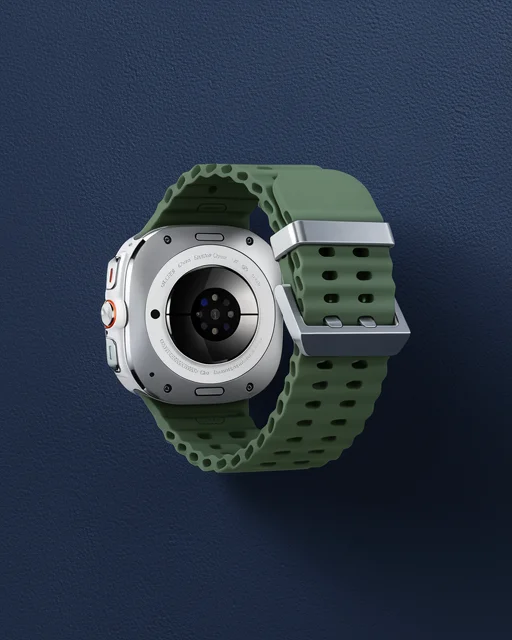Watch 7 Ultra Kr417 Rug Silikon Kordon - Koyu Yeşil