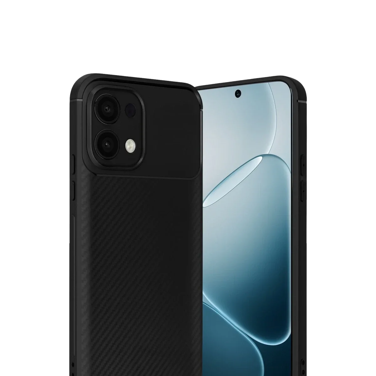 Oppo A6 Pro 4G Auto Focus Karbon Kapak - Siyah görsel 3