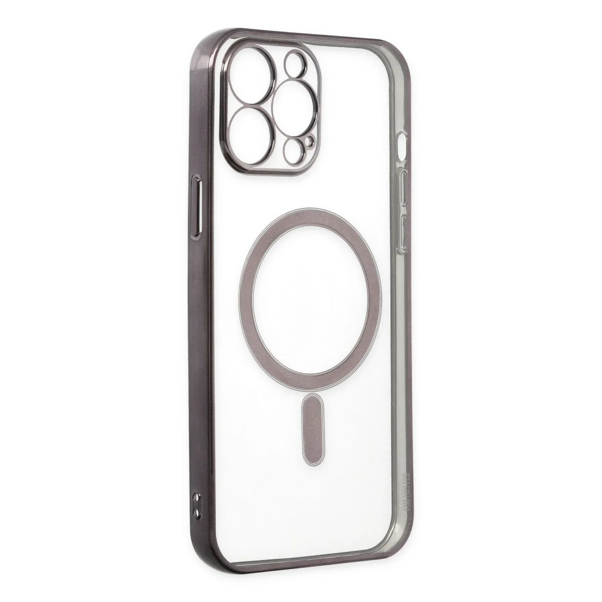 Apple İphone 14 Pro Kılıf Magneticsafe Lazer Silikon - Siyah görsel 4