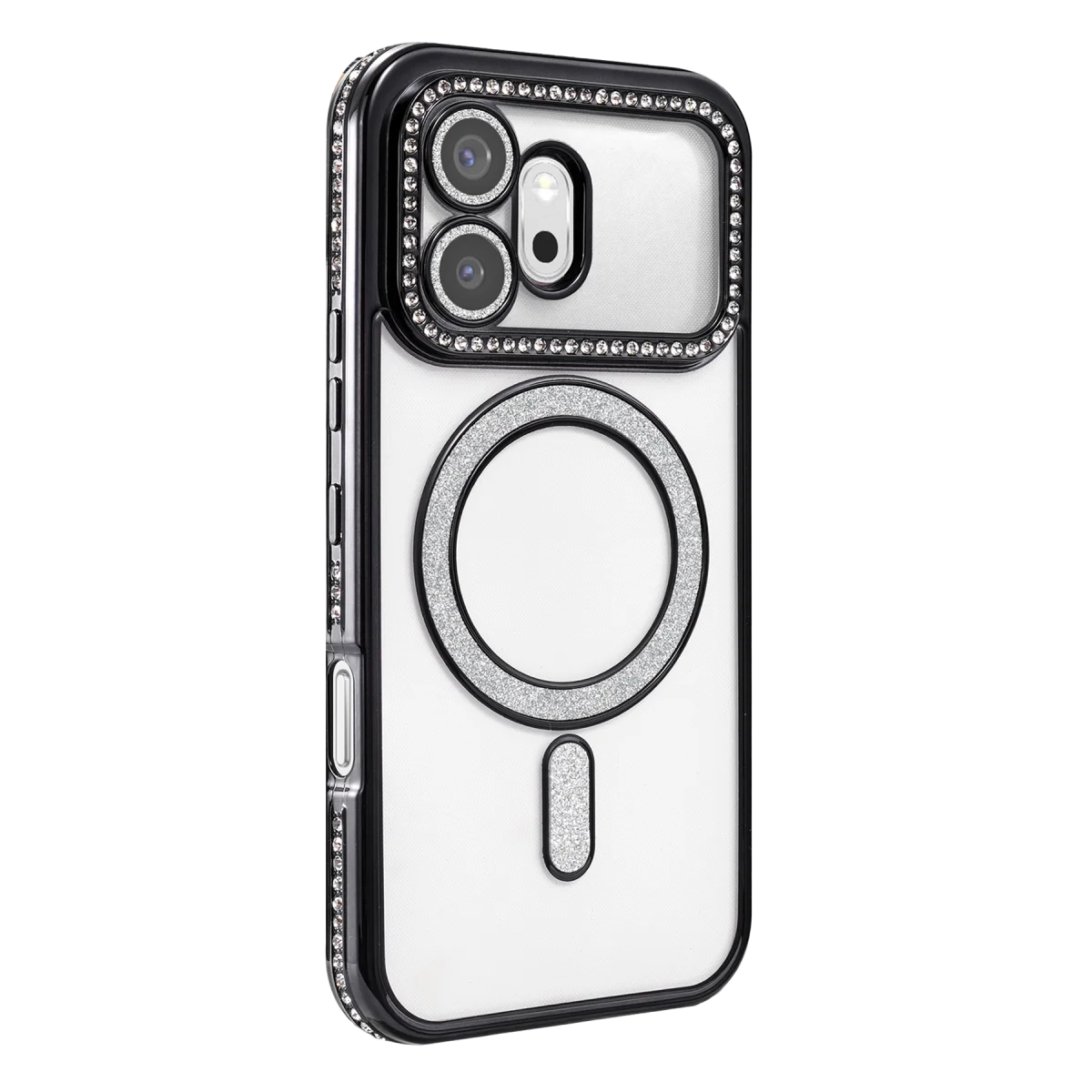 Huawei Honor 600 Joke Simli Magneticsafe Kılıf - Siyah görsel 2