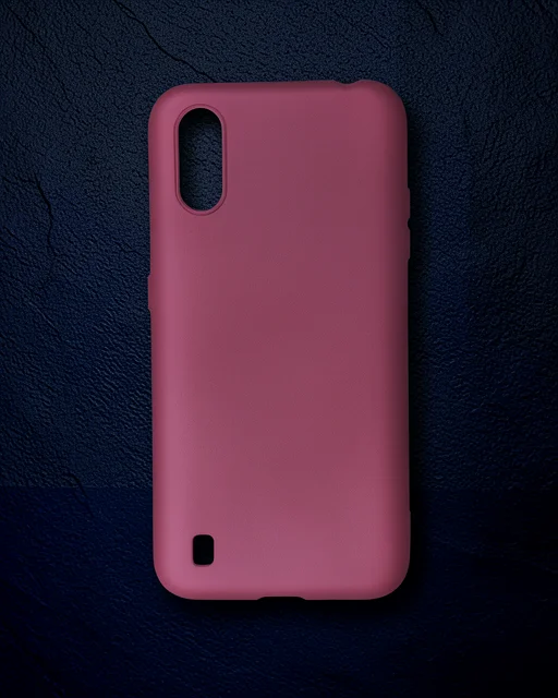 Samsung Galaxy A01 Kılıf First Silikon - Mürdüm