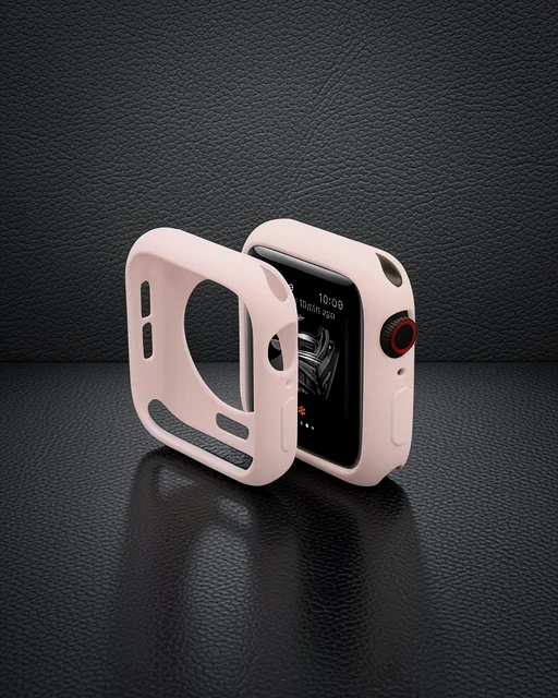 Apple Watch 42mm Silikon Alt Kasa - Pudra