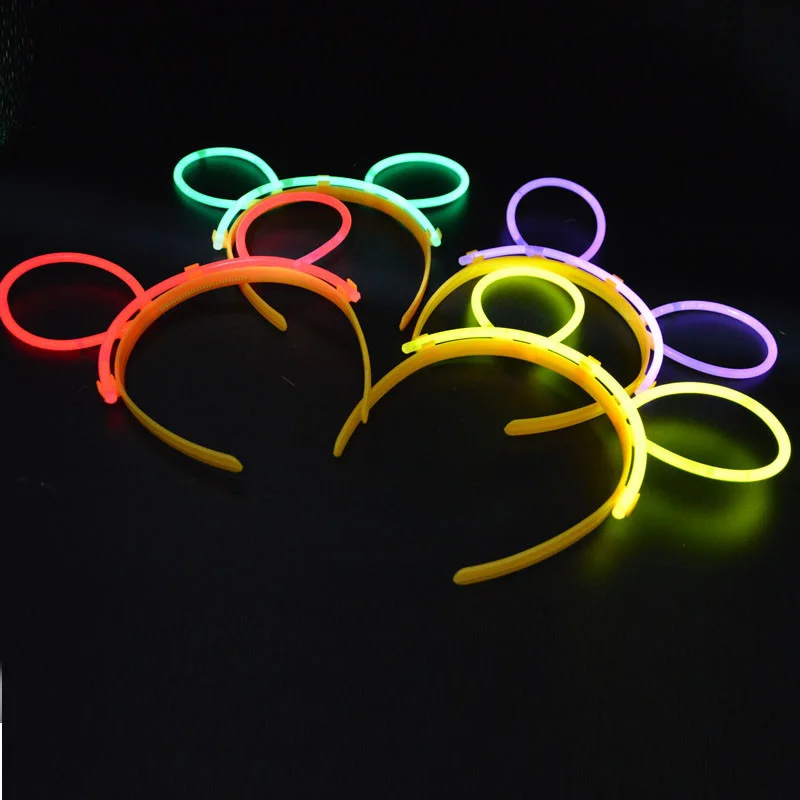 Glow Taç Fosforlu Taç Karışık Renk 12 Adet görsel 3