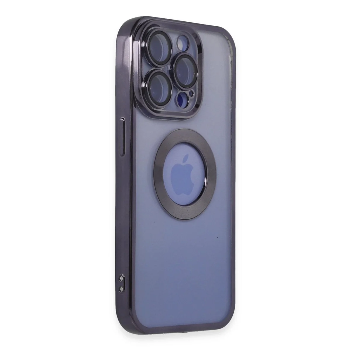 Apple İphone 15 Pro Kılıf Slot Silikon - Mor görsel 2