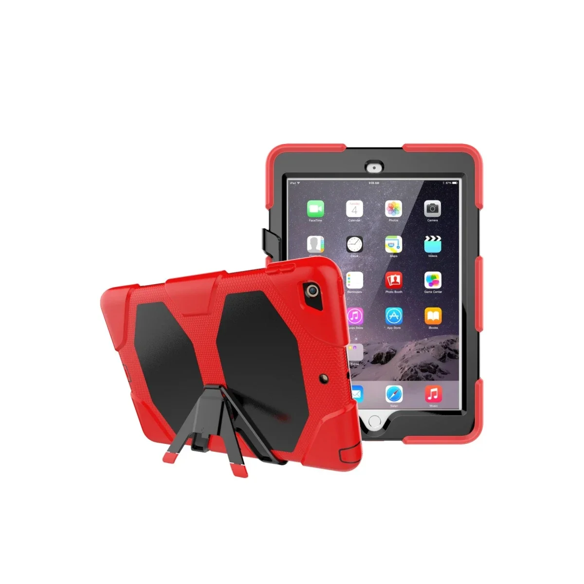 Apple iPad 5 Air 9.7 Kılıf Griffin Tablet Kapak - Kırmızı görsel 3