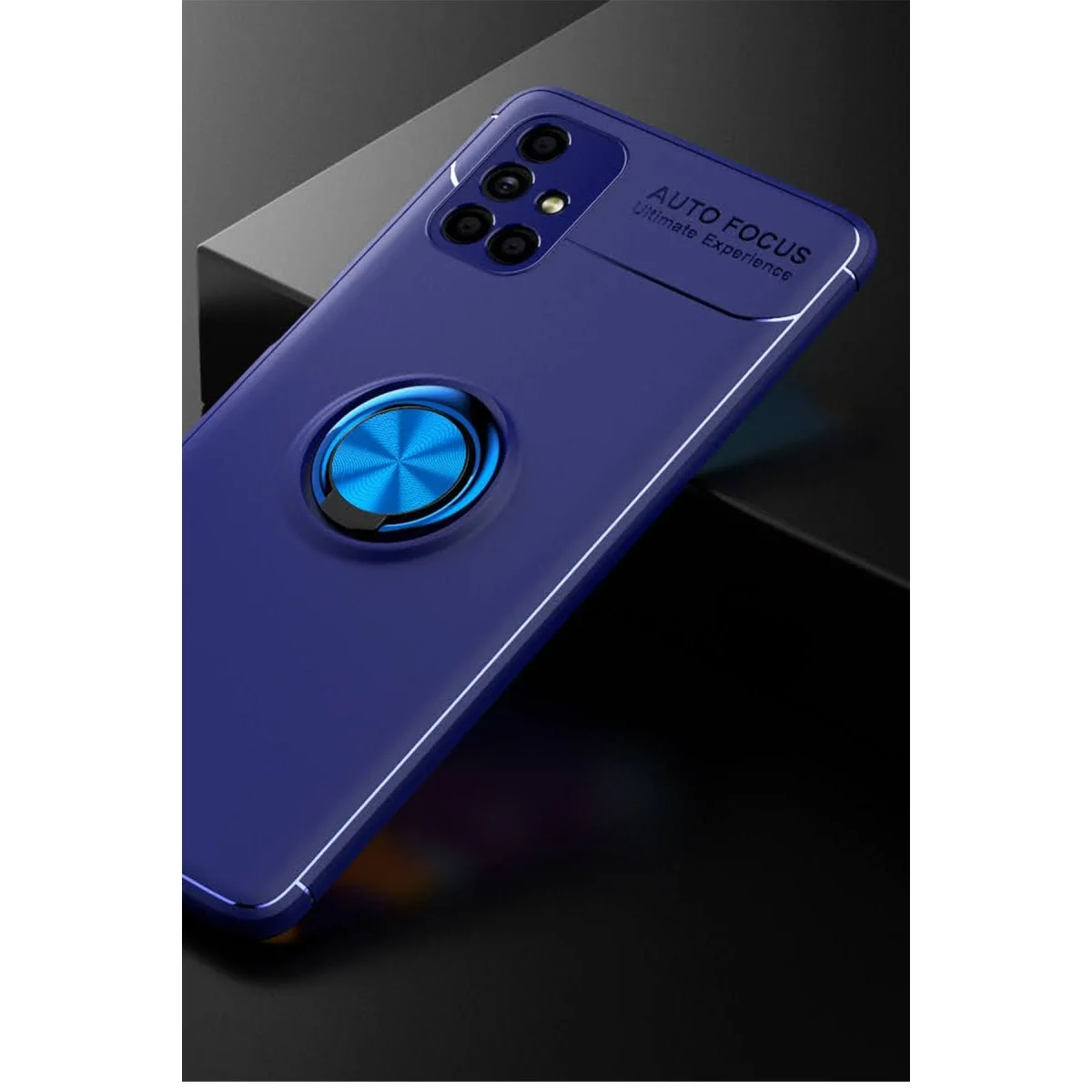 Samsung Galaxy M51 Kılıf Range Yüzüklü Silikon - Mavi görsel 2