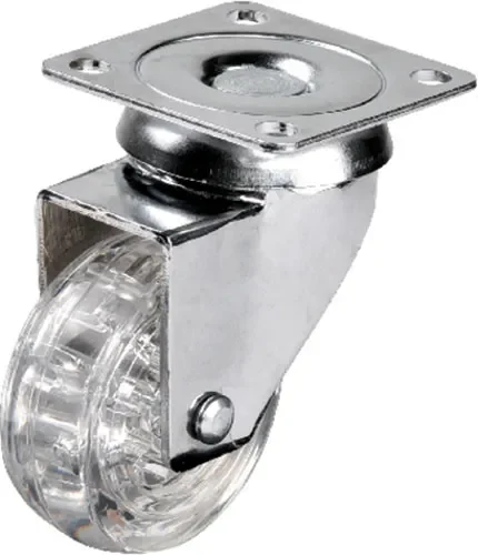 301 - 50x20 mm Şeffaf Makaralı Tablalı Teker
