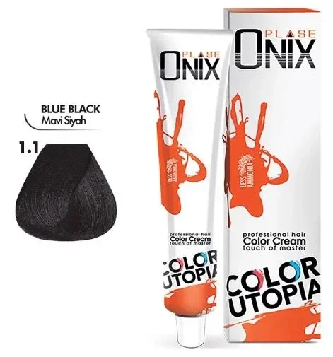 Tüp Saç Boyası 60 ml Profesyonel Krem Boya - 1/1 Mavi Siyah