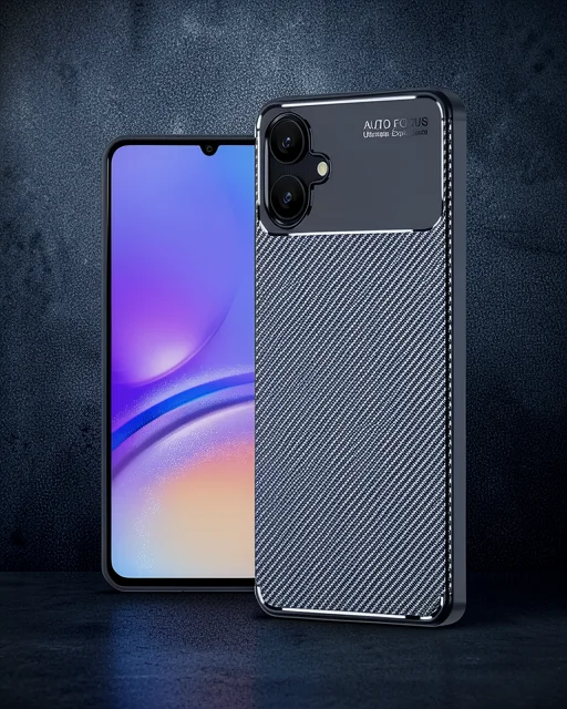 Samsung Galaxy A06 Kılıf Auto Focus Karbon Kapak - Lacivert