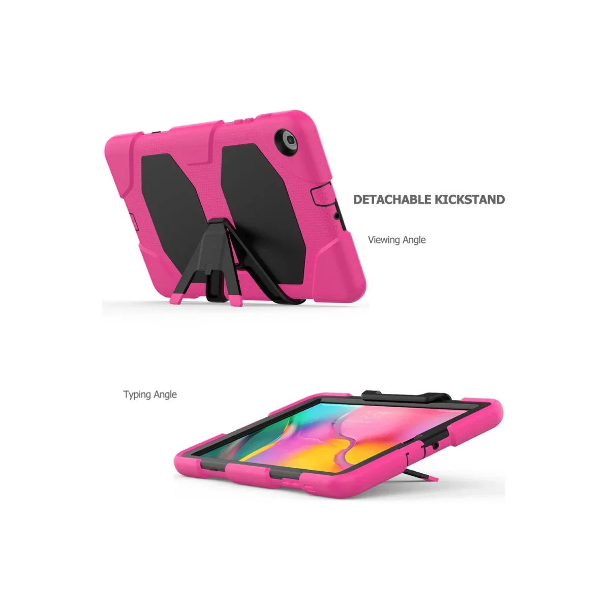 Samsung Galaxy T510 Tab A 10.1 Kılıf Griffin Tablet Kapak - Pembe görsel 6
