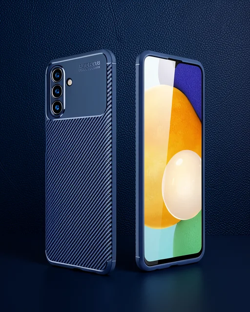 Samsung Galaxy A36 Kılıf Auto Focus Karbon Kapak - Lacivert